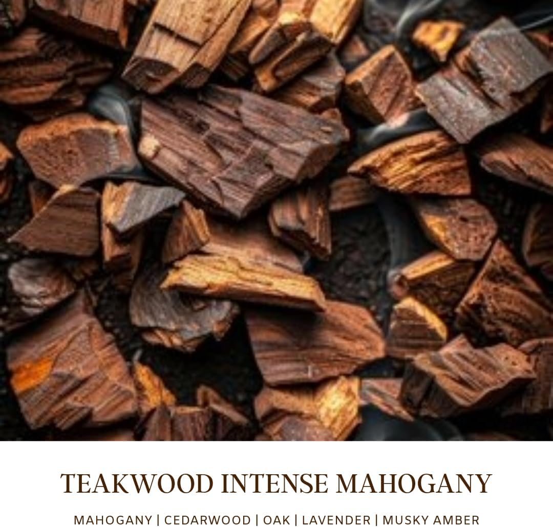 Teakwood Noir Mahogany Crackling Wood Wick Candle