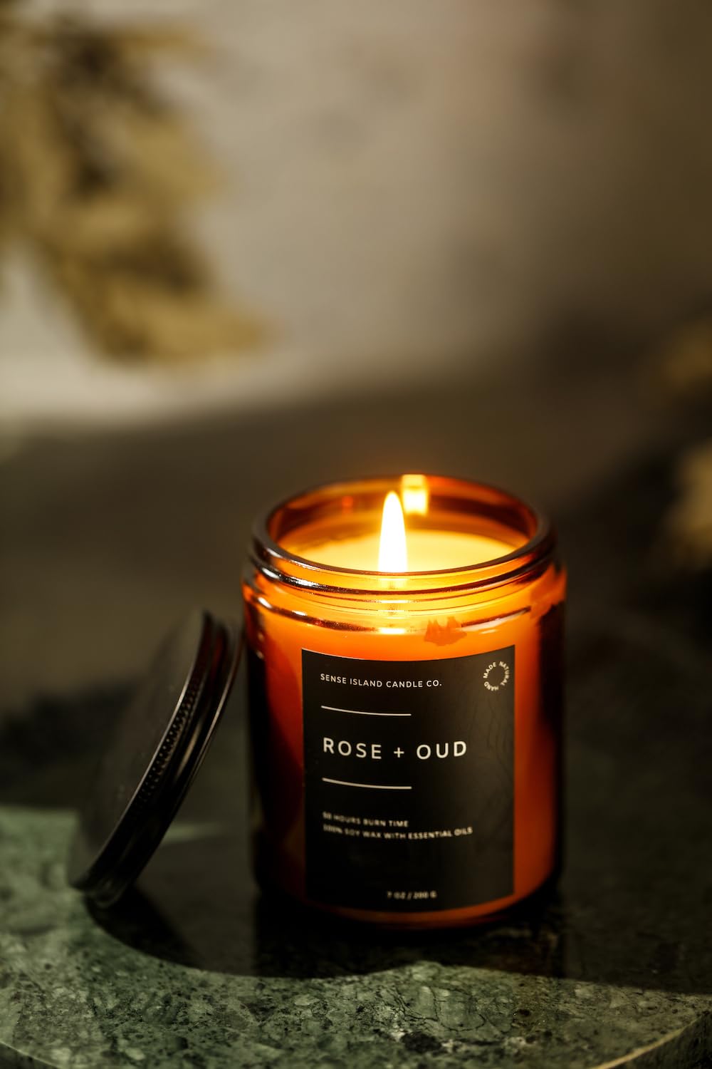 Teakwood Noir Mahogany Crackling Wood Wick Candle