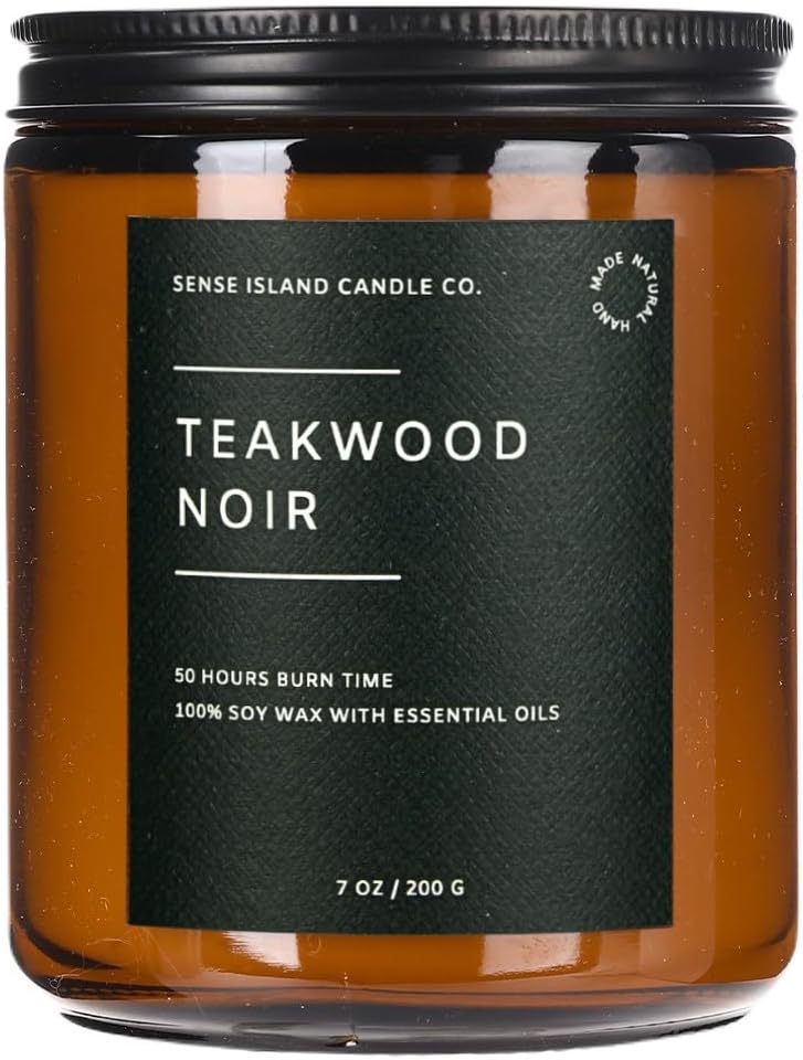 Teakwood Noir Mahogany Crackling Wood Wick Candle