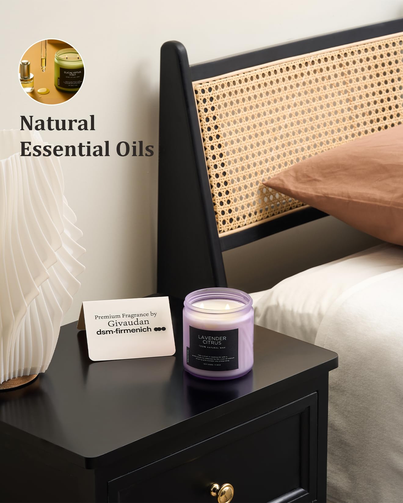M&SENSE Summer's Night Home Scented Candles, 11.6oz Natural Soy Wax 70 Hrs | Long Lasting