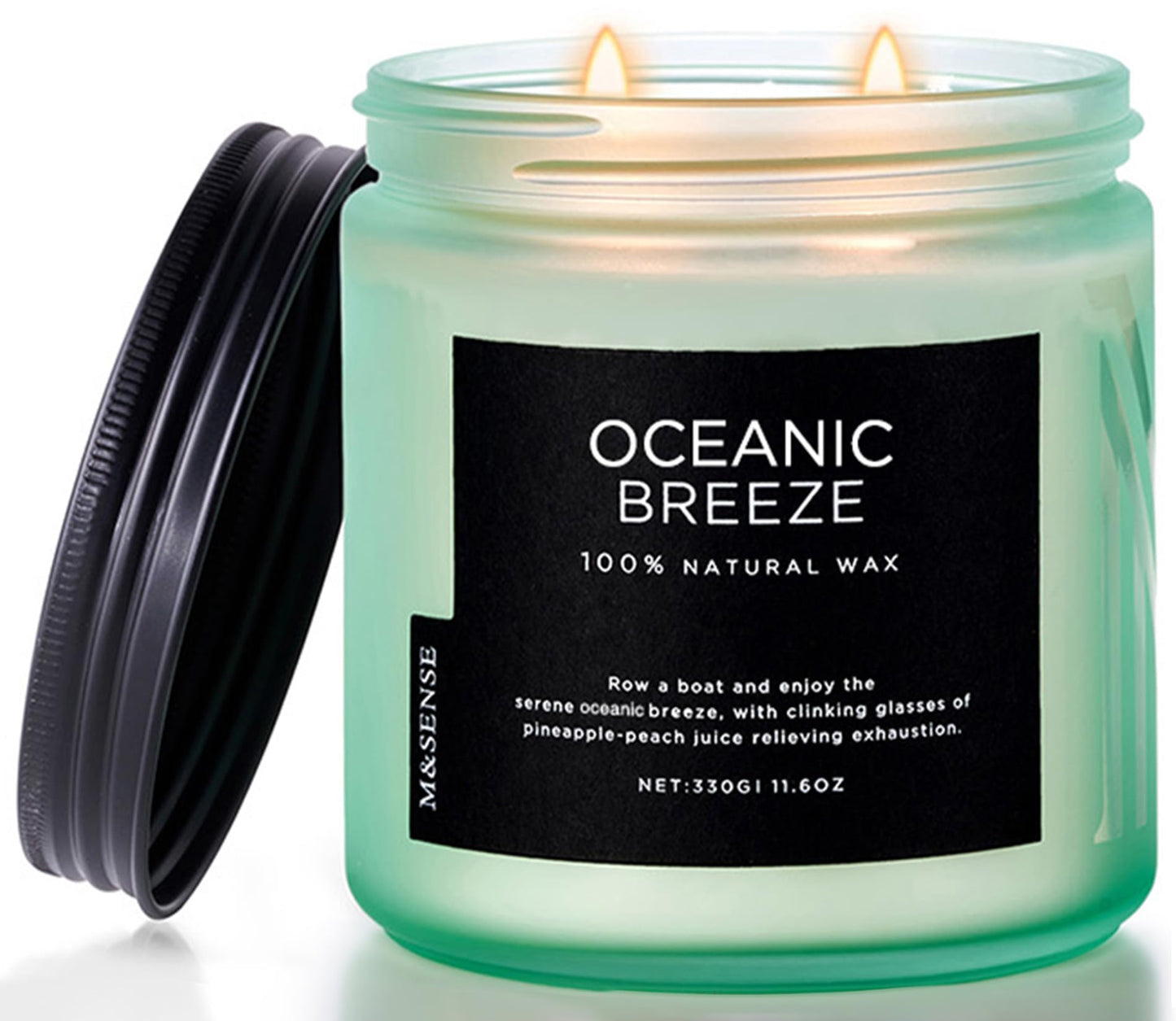 M&SENSE Summer's Night Home Scented Candles, 11.6oz Natural Soy Wax 70 Hrs | Long Lasting