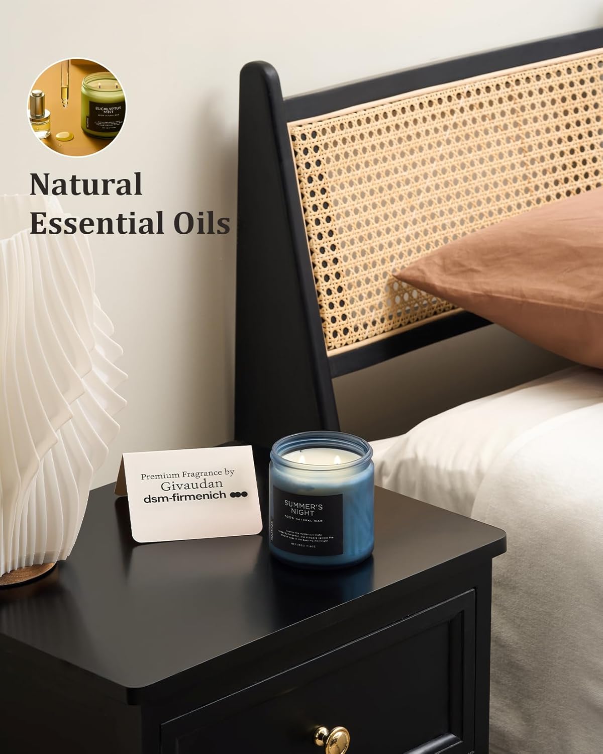 M&SENSE Summer's Night Home Scented Candles, 11.6oz Natural Soy Wax 70 Hrs | Long Lasting