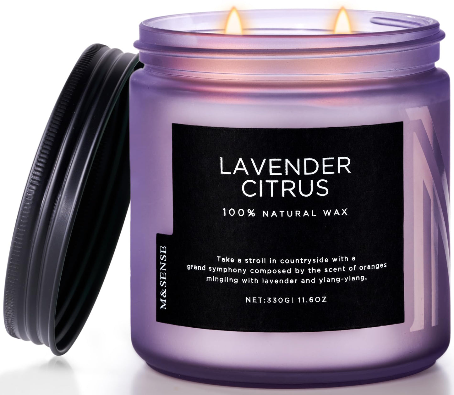 M&SENSE Summer's Night Home Scented Candles, 11.6oz Natural Soy Wax 70 Hrs | Long Lasting