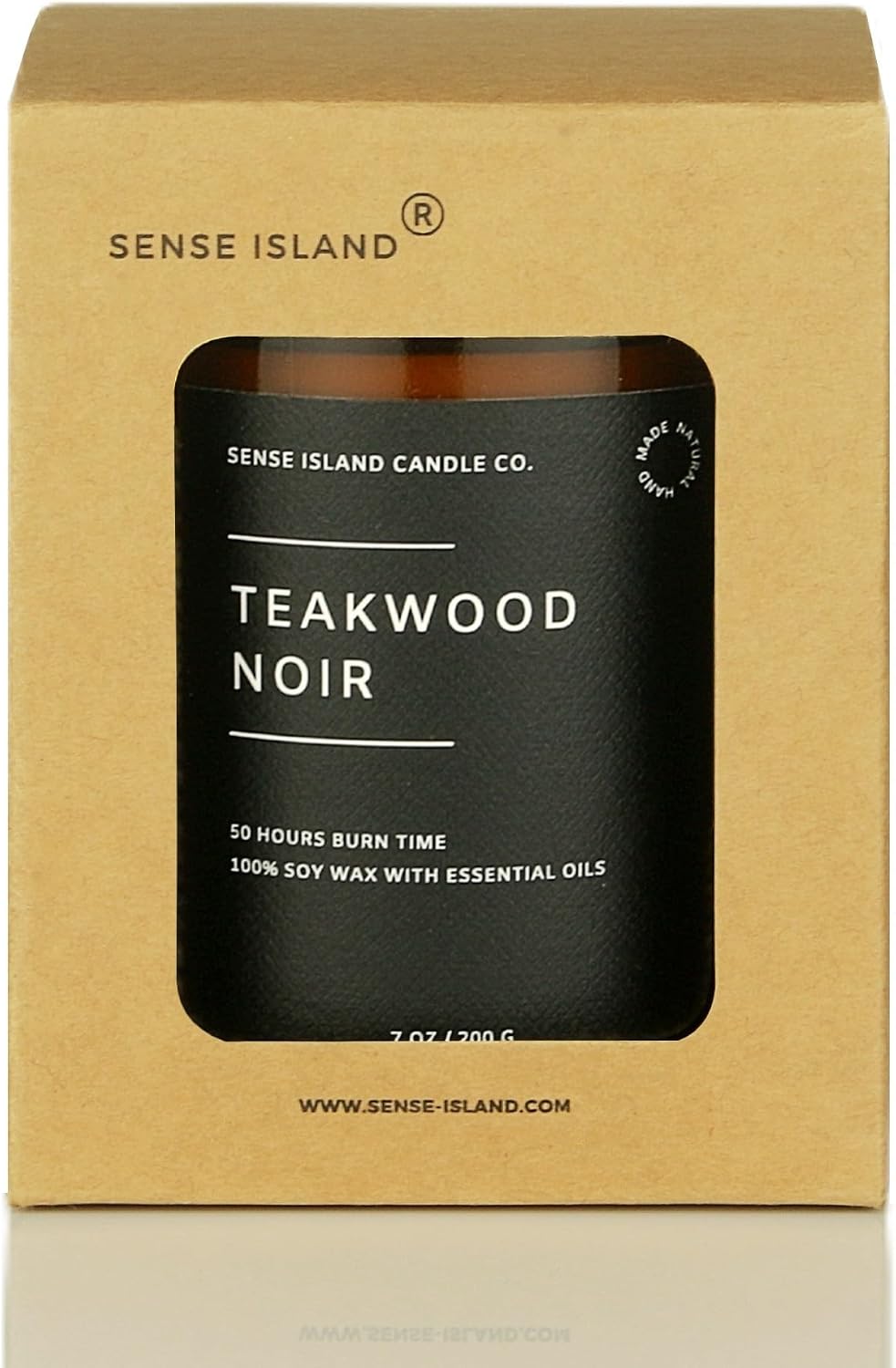 Teakwood Noir Mahogany Crackling Wood Wick Candle