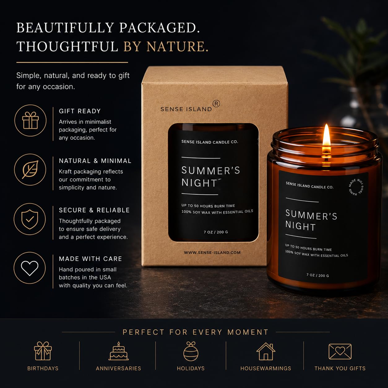 Teakwood Noir Mahogany Crackling Wood Wick Candle
