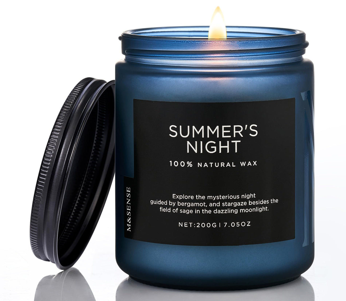 M&SENSE Summer's Night Home Scented Candles, 11.6oz Natural Soy Wax 70 Hrs | Long Lasting