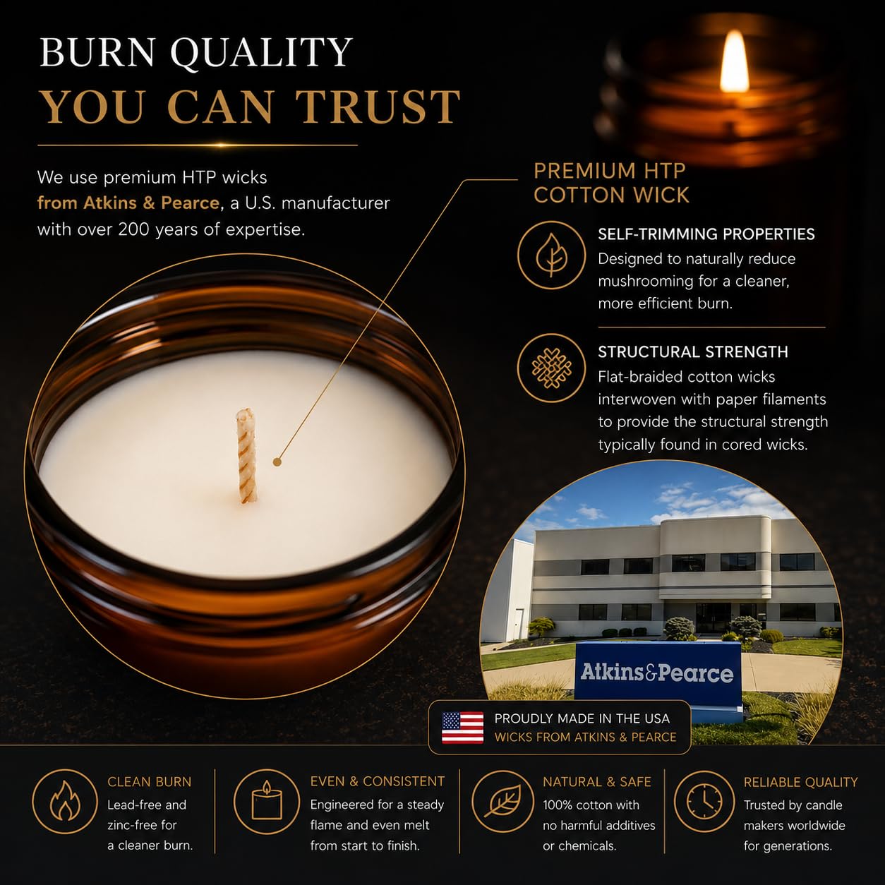 Teakwood Noir Mahogany Crackling Wood Wick Candle