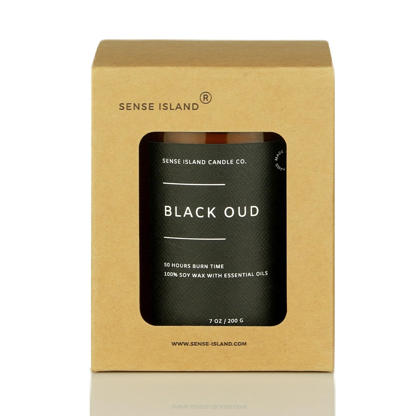 Teakwood Noir Mahogany Crackling Wood Wick Candle