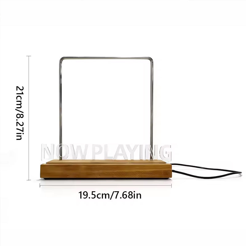 Wooden Vinyl Record Stand - Desktop Album Display Office Decor